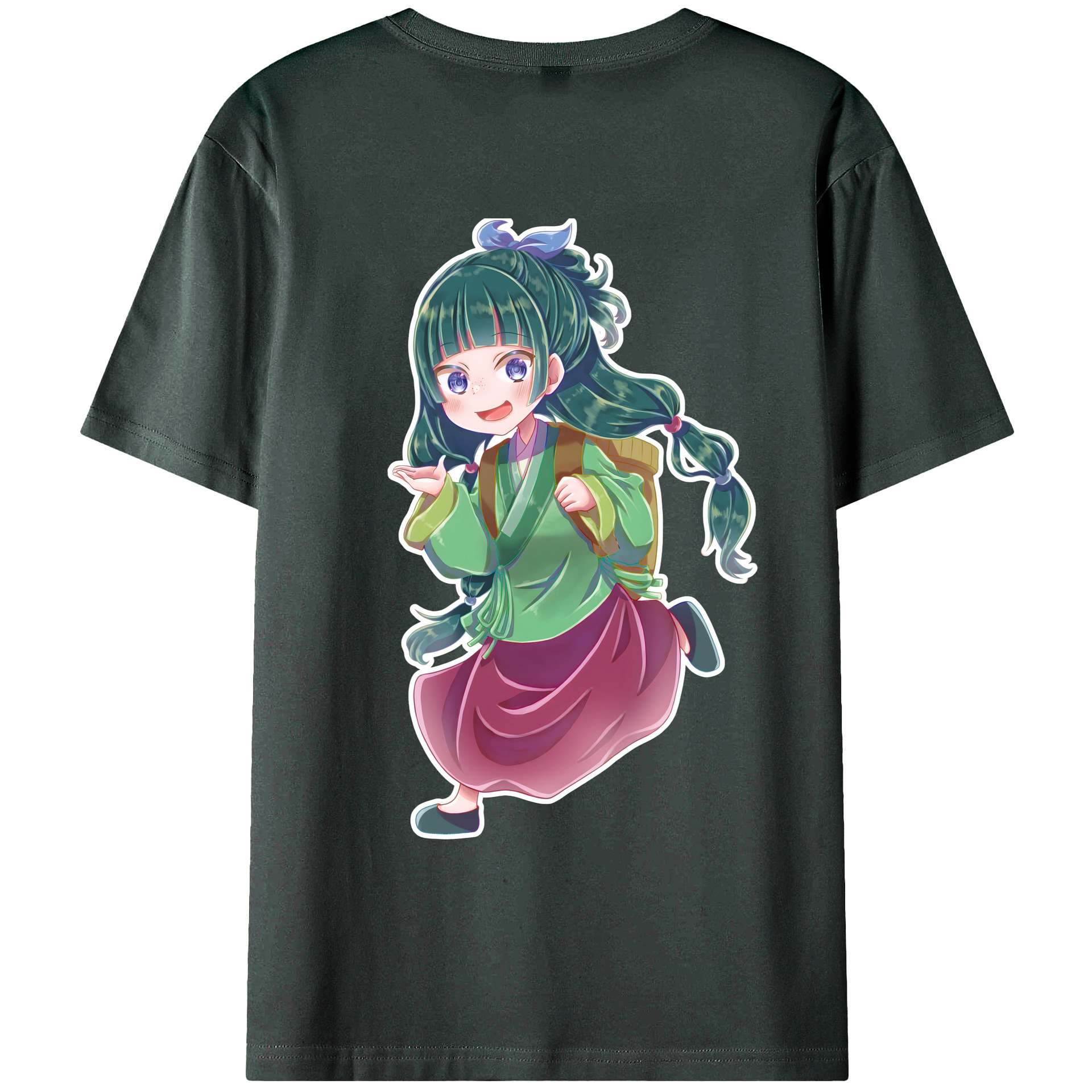 （画像用） 薬屋のひとりごと The Apothecary Diaries 綿100％ メンズ半袖Tシャツ（バックプリント） 通気性
